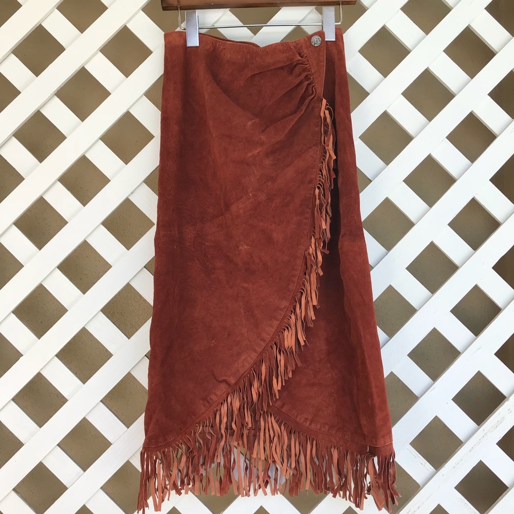 Vintage Positano Pelle Genuine Leather Skirt